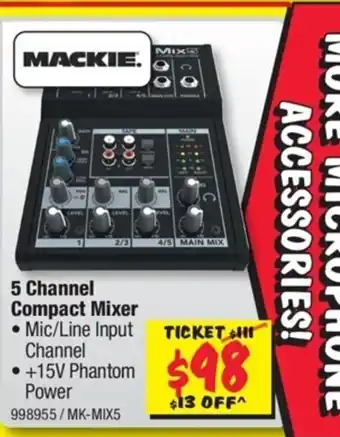 JB Hi-Fi 5 Channel Compact Mixer offer