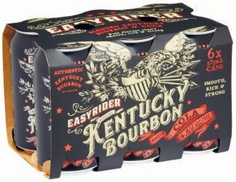 Coles Easy Rider Bourbon & Cola Cans 6x375mL offer
