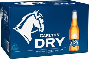 Coles Carlton Dry Bottles 24x330mL offer