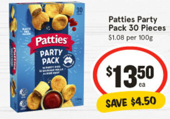 IGA Patties Party Pack 30 Pieces offer