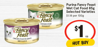 IGA Purina Fancy Feast Wet Cat Food 85g Selected Varieties offer