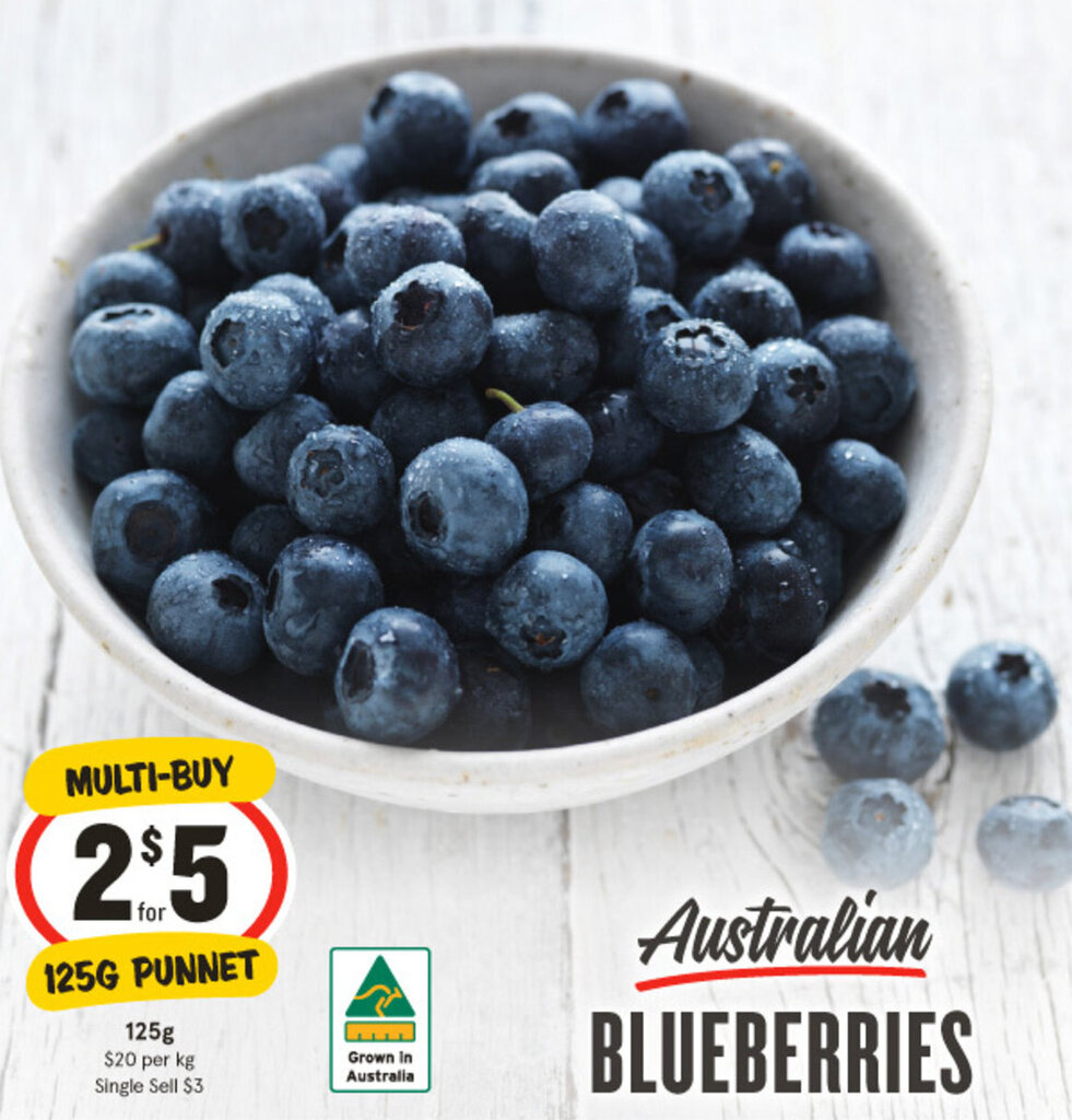 Australian BLUEBERRIES offer at IGA