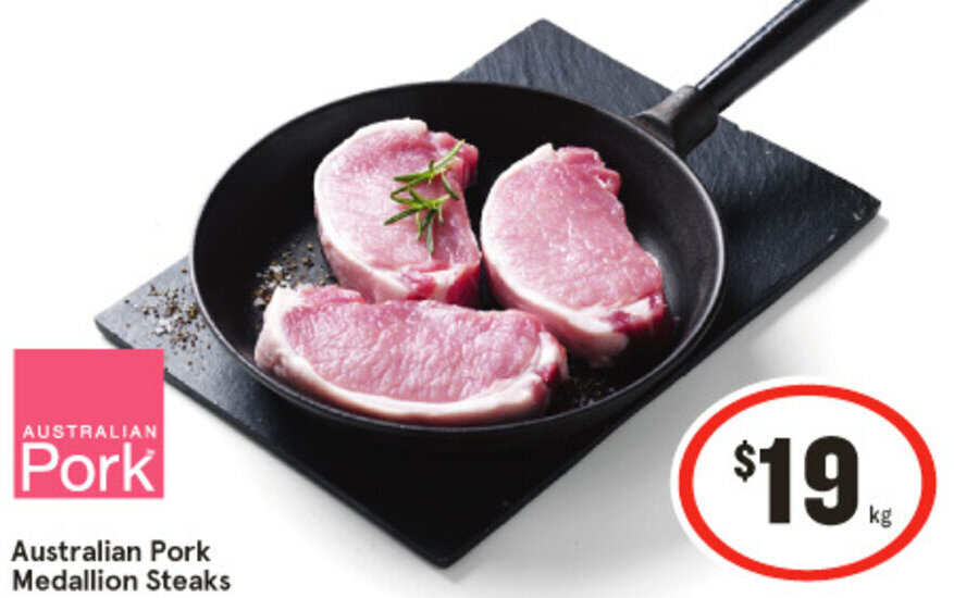 Australian Pork Medallion Steaks offer at IGA