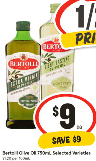 IGA Bertolli Olive Oil 750mL Selected Varieties offer