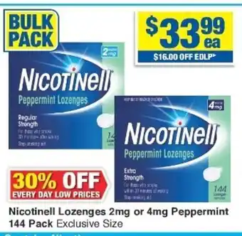 My Chemist Nicotinell Lozenges 2mg or 4mg Peppermint 144 Pack offer