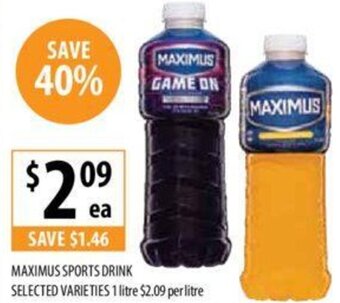 MAXIMUS SPORTS DRINK SELECTED VARIETIES 1 litre