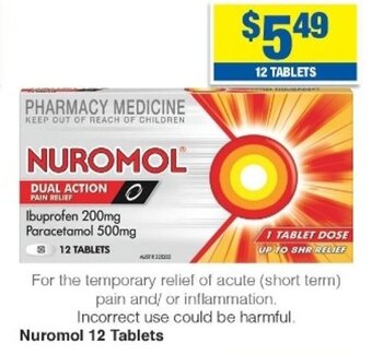 My Chemist Nuromol 12 Tablets offer