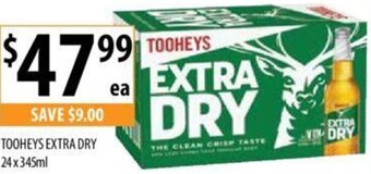 Supabarn TOOHEYS EXTRA DRY 24x345ml offer