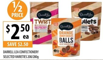 Supabarn DARRELL LEA CONFECTIONERY SELECTED VARIETIES 200/280g offer