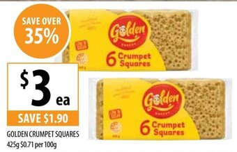 Supabarn GOLDEN CRUMPET SQUARES 425g offer