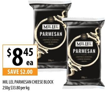 Supabarn MILLEL PARMESAN CHEESE BLOCK 250g offer