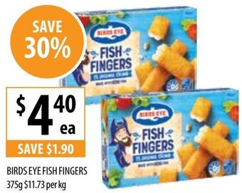 Supabarn BIRDS EYE FISH FINGERS 375g offer