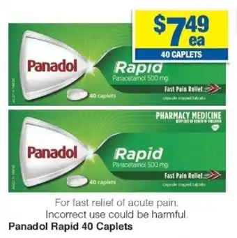Panadol Rapid 40 Capsules