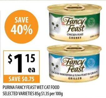 Supabarn PURINA FANCY FEAST WET CAT FOOD SELECTED VARIETIES 85g offer
