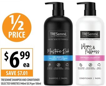 Supabarn TRESEMMÉ SHAMPOO AND CONDITIONER SELECTED VARIETIES 940ml offer