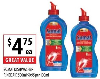 SOMAT DISHWASHER RINSE AID 500ml