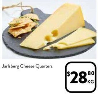 Foodworks Jarlsberg Cheese Quarters offer
