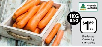 Foodworks Pre-Packed Carrots 1kg offer