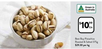 Foodworks Best Buy Pistachios Roasted & Salted 375g offer