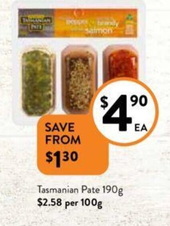 Foodworks Tasmanian Pate 190g offer