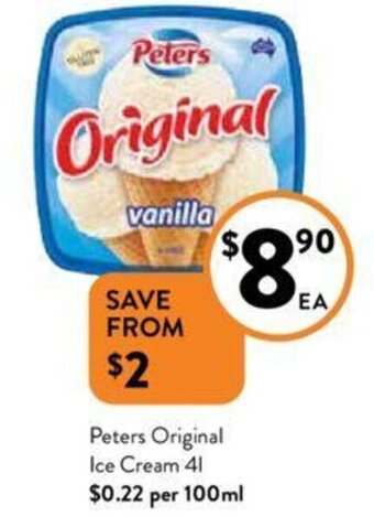 Foodworks Peters Original Ice Cream 41 offer