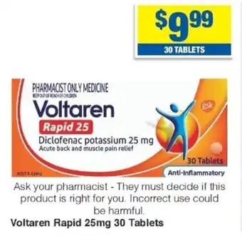 Voltaren Parid 25mg 30 Tablets