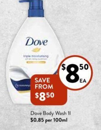 Foodworks Dove Body Wash 11 offer