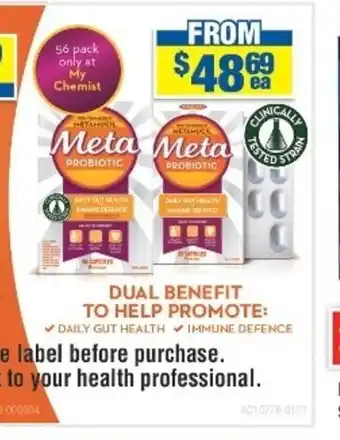 My Chemist Meta Probiotic offer