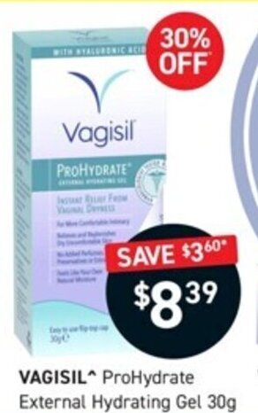 Chemist King VAGISIL ProHydrate External Hydrating Gel 30g offer