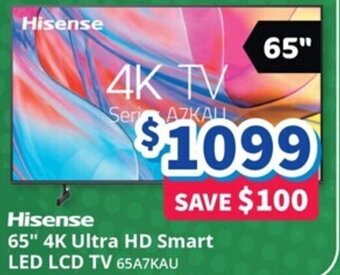 Hisense 65" 4K Ultra HD Smart LED LCD TV