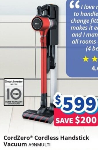Bi-Rite CordZero Cordless Handstick Vacuum offer