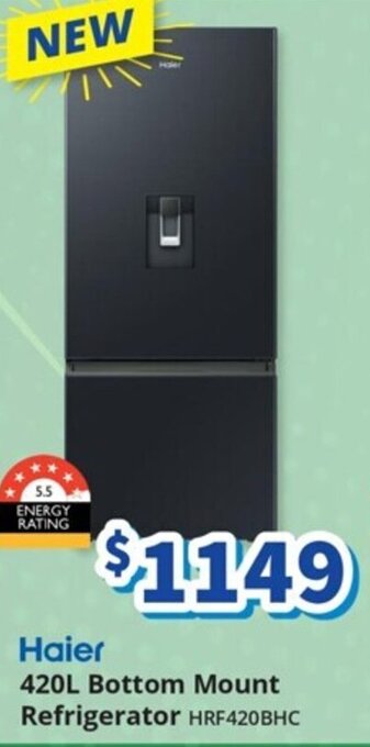Bi-Rite Haier 420L Bottom Mount Refrigerator offer