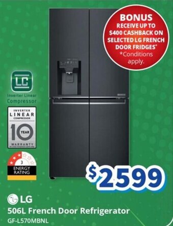 Bi-Rite LG 506L French Door Refrigerator offer