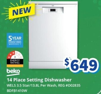 Bi-Rite 14 Place Setting Dishwasher offer