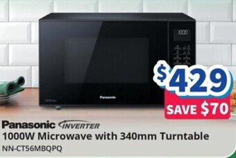 Bi-Rite Panasonic 1000W Microwave with 340mm Turntable offer