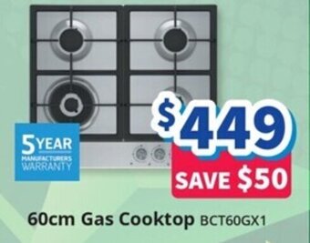 Bi-Rite 60cm Gas Cooktop offer
