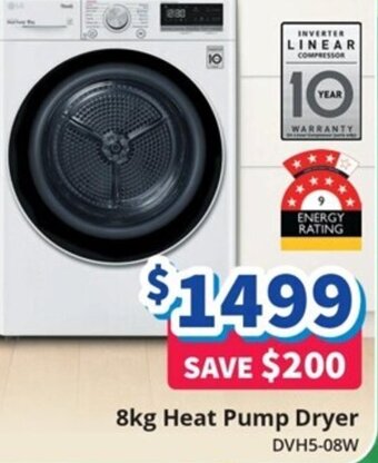 Bi-Rite 8kg Heat Pump Dryer offer