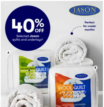 BIG W Selected jason quilts and underlays offer