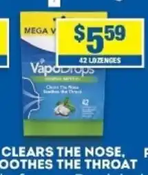 My Chemist VapoDrops 42 Lozenges offer