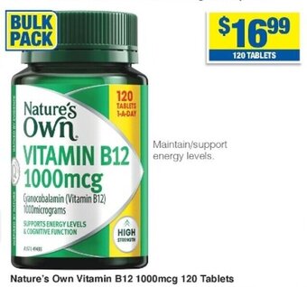 My Chemist Nature's Own Vitamin B12 1000mcg 120 Tablets offer