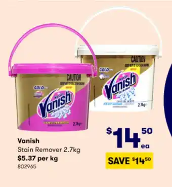 BIG W Vanish stain remover offer