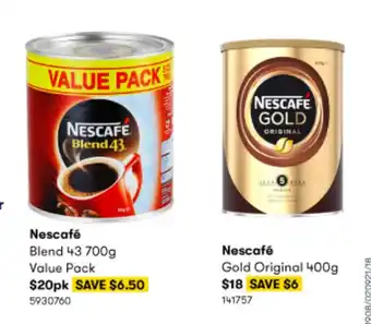 BIG W Nescafe 400g offer