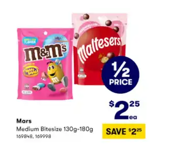 BIG W Mars 130-180g offer