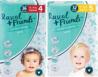 Coles Rascal + Friends Nappies 30 Pack-54 Pack offer