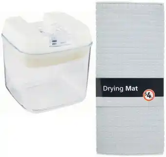 Coles Drying Mat or Rectangle Pantry Storage 500mL offer