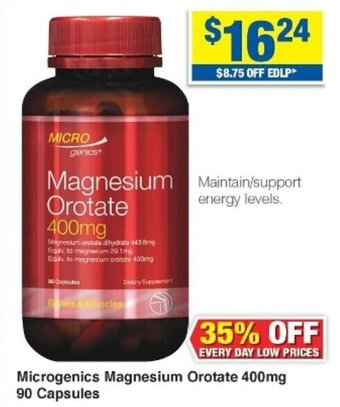 My Chemist Microgenics Magnesium Orotate 400mg 90 Capsules offer