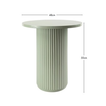 Pillow Talk Tully sage fluted side table by habitat offer
