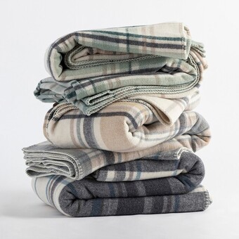 Pillow Talk Check 375gsm australian wool blanket by m.u.s.e offer