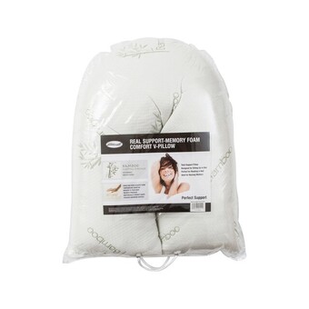 Pillow Talk Chipped memory foam comfort v pillow by sensational offer