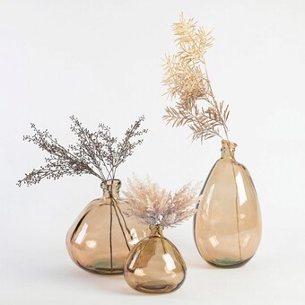 Pillow Talk Miguel brown recycled glass vase by m.u.s.e offer
